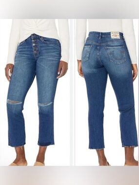 True Religion Star Exposed Fly Jean